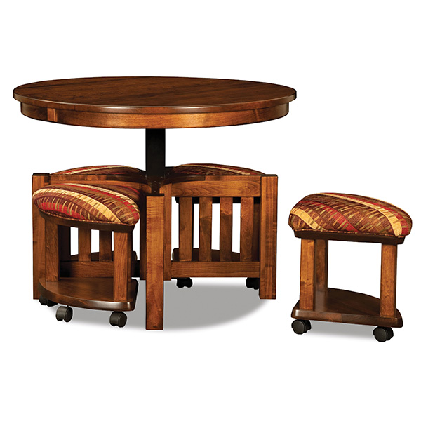 5 pc Round Table Bench Set